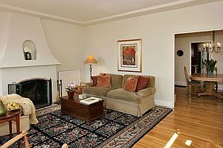 View of living room and dining room