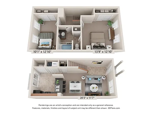 Floor plan Bentley II Town - FARMS