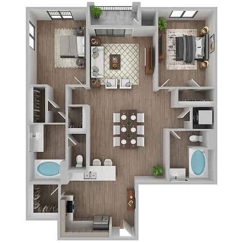 Floor plan The Longboard - Cable & Internet Incl.
