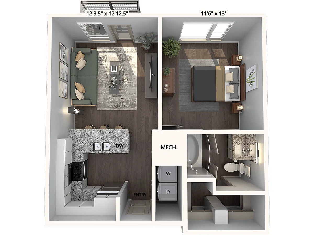 Floor plan A1-610-W