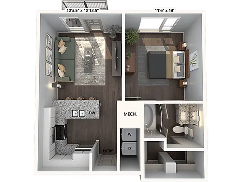 Floor plan A1-610-W