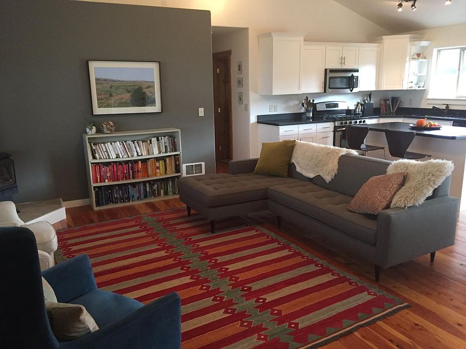 Open living room and kitchen