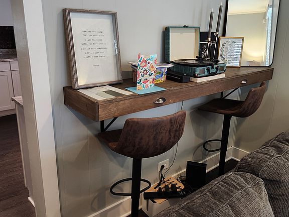 Bar in living area