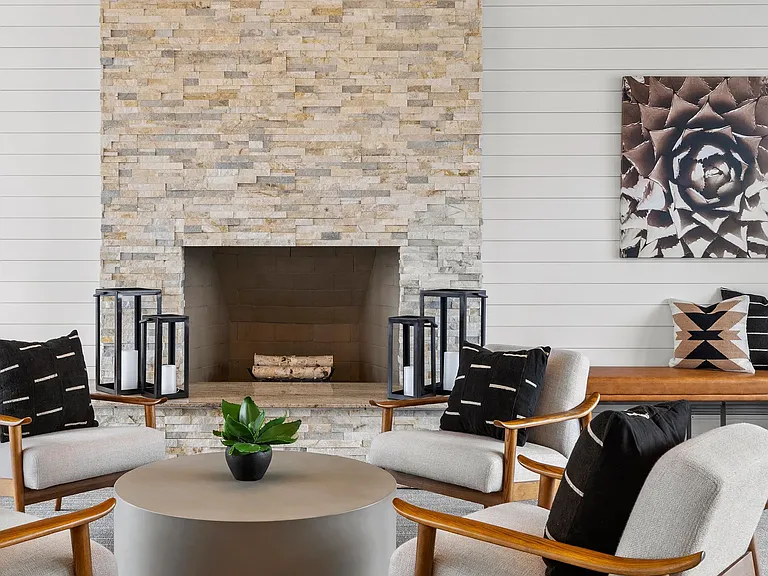 Embark on a journey of tranquility by our enchanting fireplace in the Clubhouse, where the warmth and joy of our distinctive community and committed team embrace you.