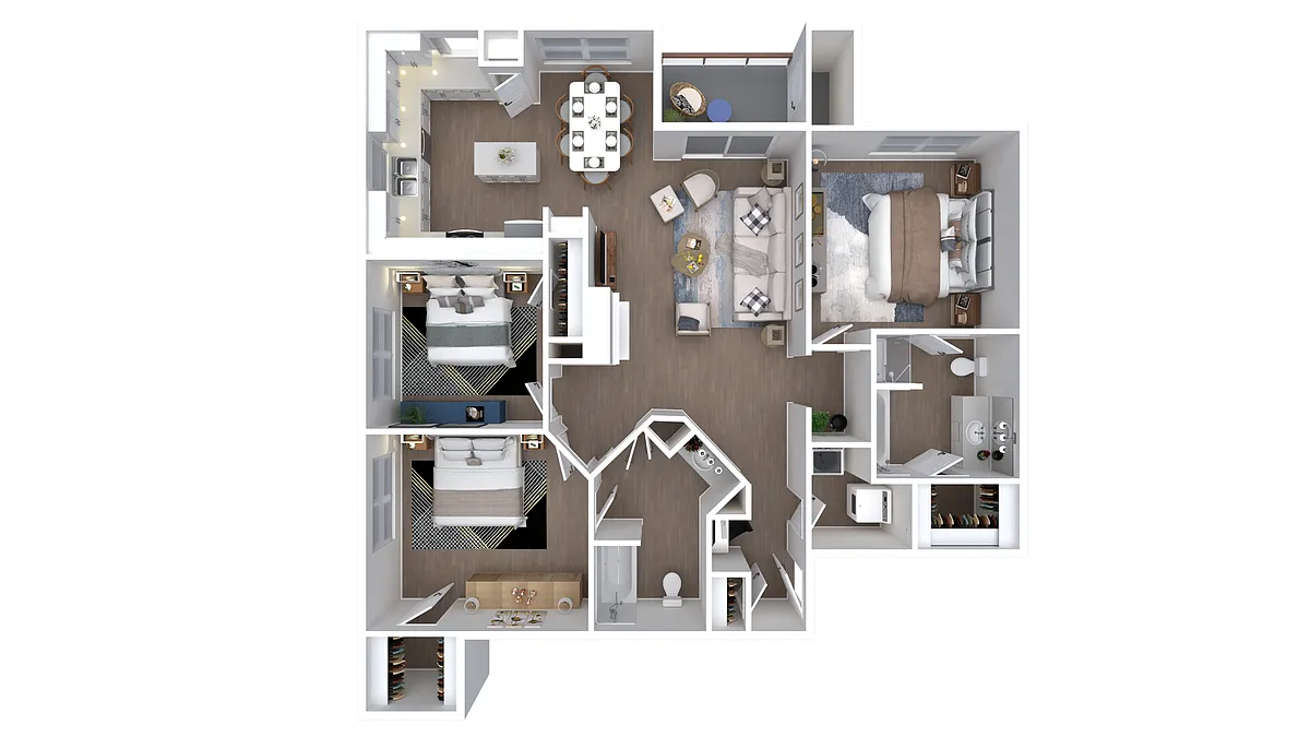 Floor plan 3X2-1362-Full Renovation