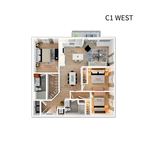 Floor plan C1-W