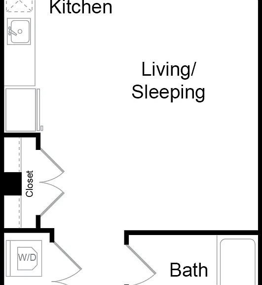 Serenity - S14 - 1 Beds - 1 Baths - 551 Sq. ft.