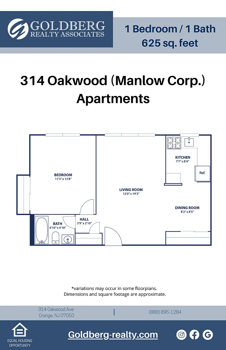 Floor plan One Bedroom