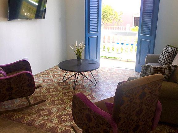Living room with balcony
