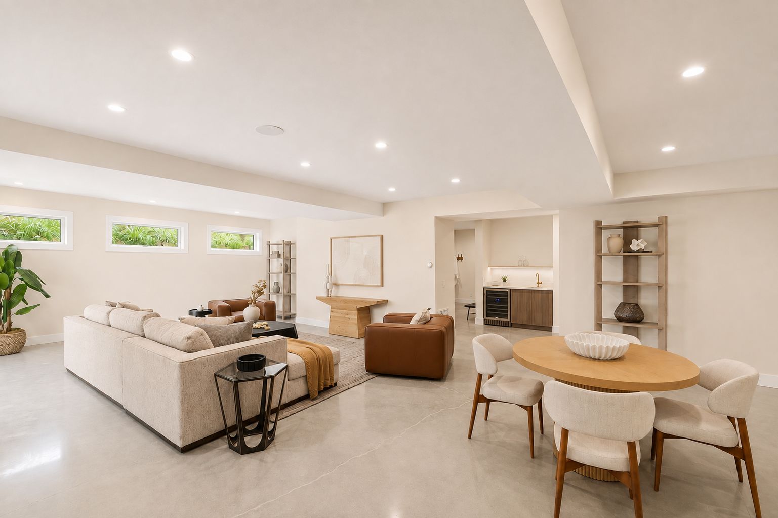 LOWER LEVEL LIVING ROOM-IMAGE TAKEN FROM SIMILAR HOUSE- AI ENHANCED