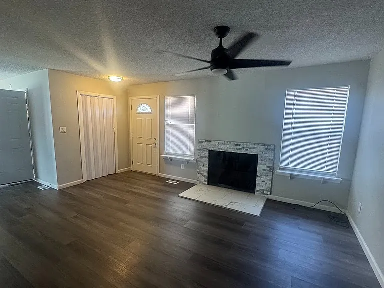 Living Room view to front door.