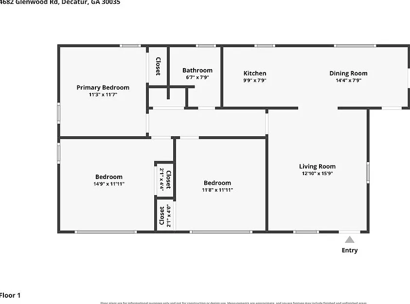 3 bed, 1.0 bath, 1110 sqft, $1,615 — Photo 2