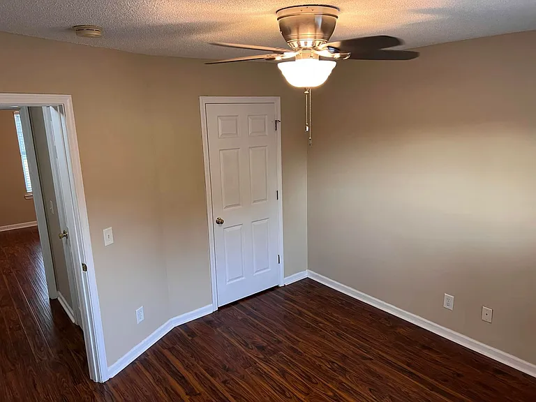Bedroom 1 with ceiling fan