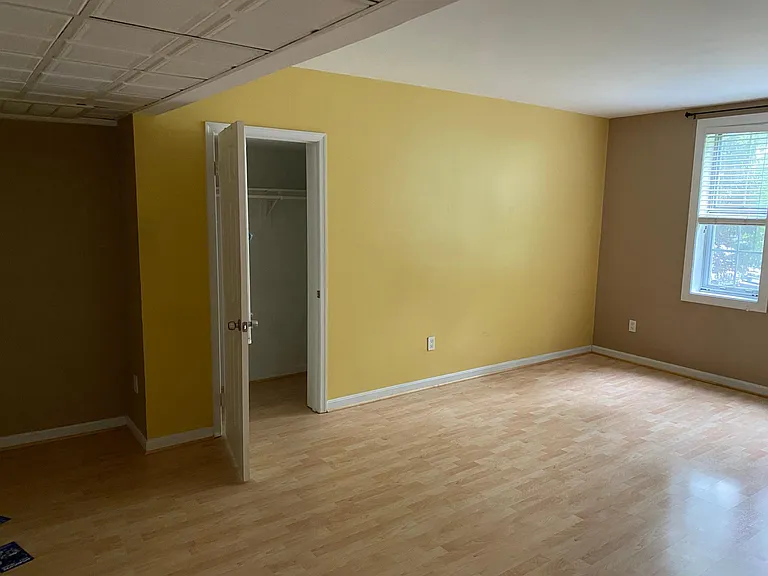 Living room and walk in closet