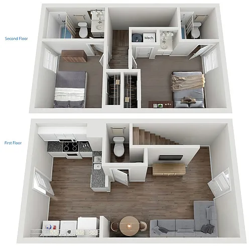 Floor plan 2 Bedroom Cottage