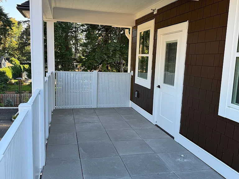 Partially covered deck