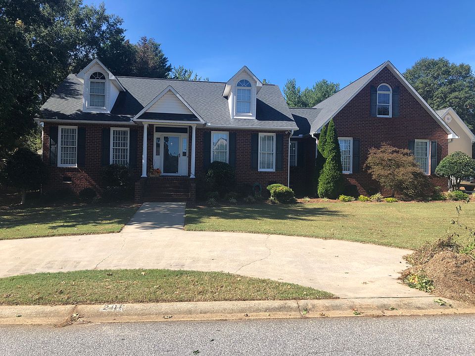 Front view of brick home
