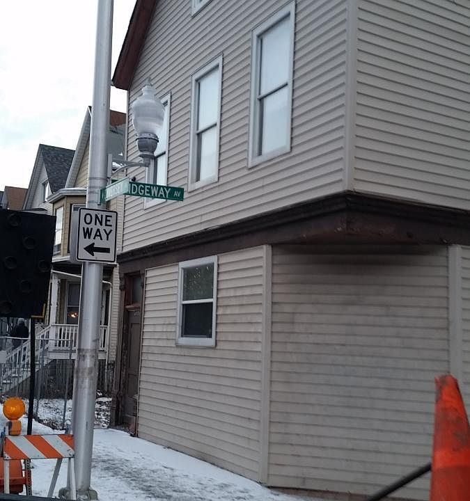 Diversey side of the building. Peoples Gas was working there that day.