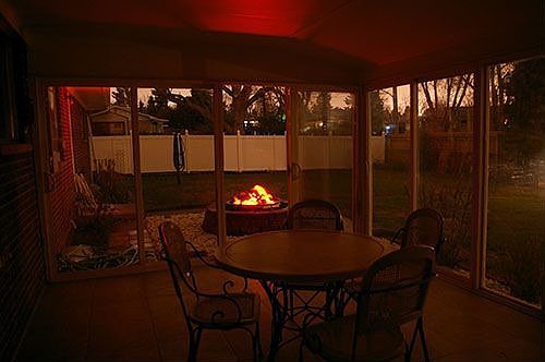 Sunporch at night