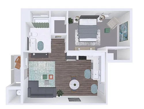 Floor plan Midtown - 1x1 Corner