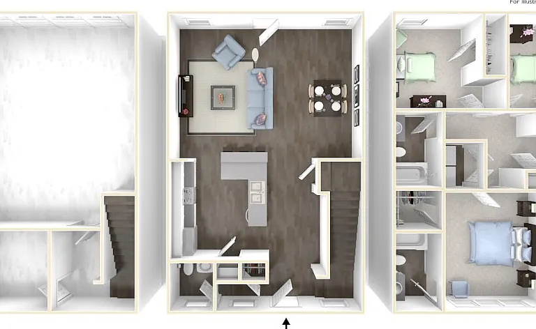 3D - 1446 sqft 3D - 1446 sqft