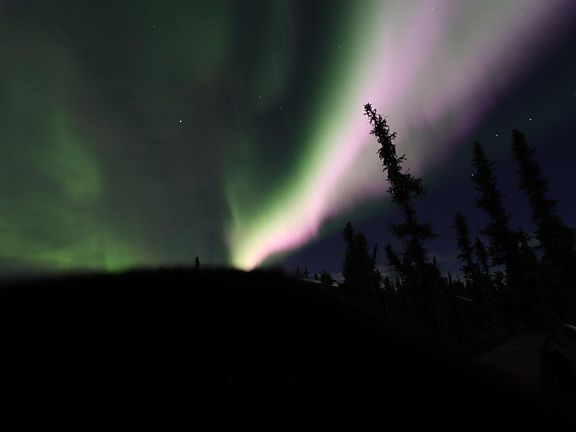 Northern lights as seen from Bellcrank Lane