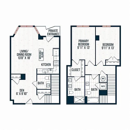 Floor plan E1 - Townhome