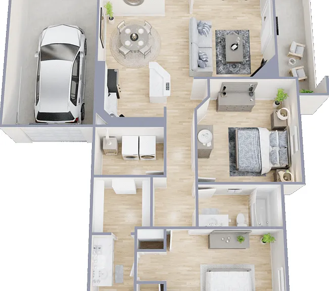 San Diego II WITH ATTACHED GARAGE Floorplan Diagram