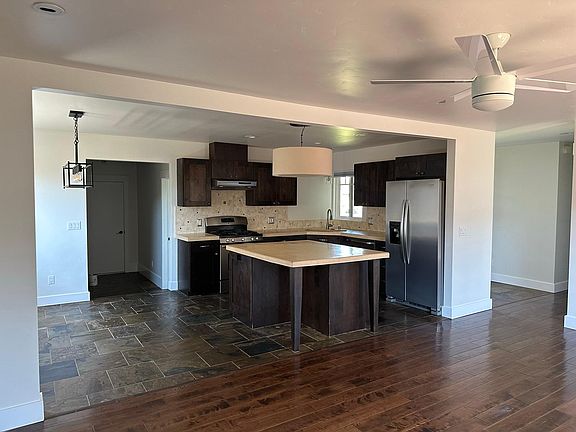 View from Family Room towards Kitchen and Dining