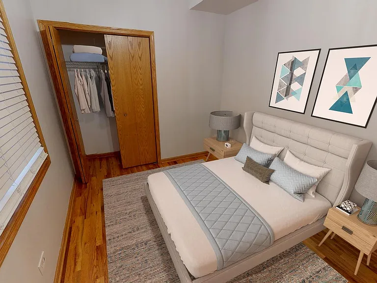 Bedroom 3. This image shows a virtually furnished space. Bedrooms come unfurnished.