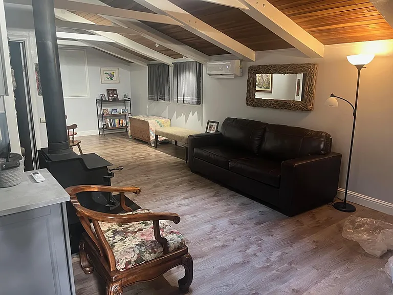 View from entrance to back of cottage