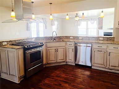 Another angle on this outstanding kitchen remodel.  In the back ground is the very large family room.