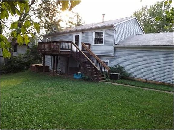 Deck and backyard