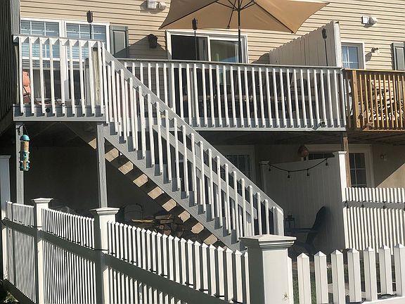 Newly stained & painted deck