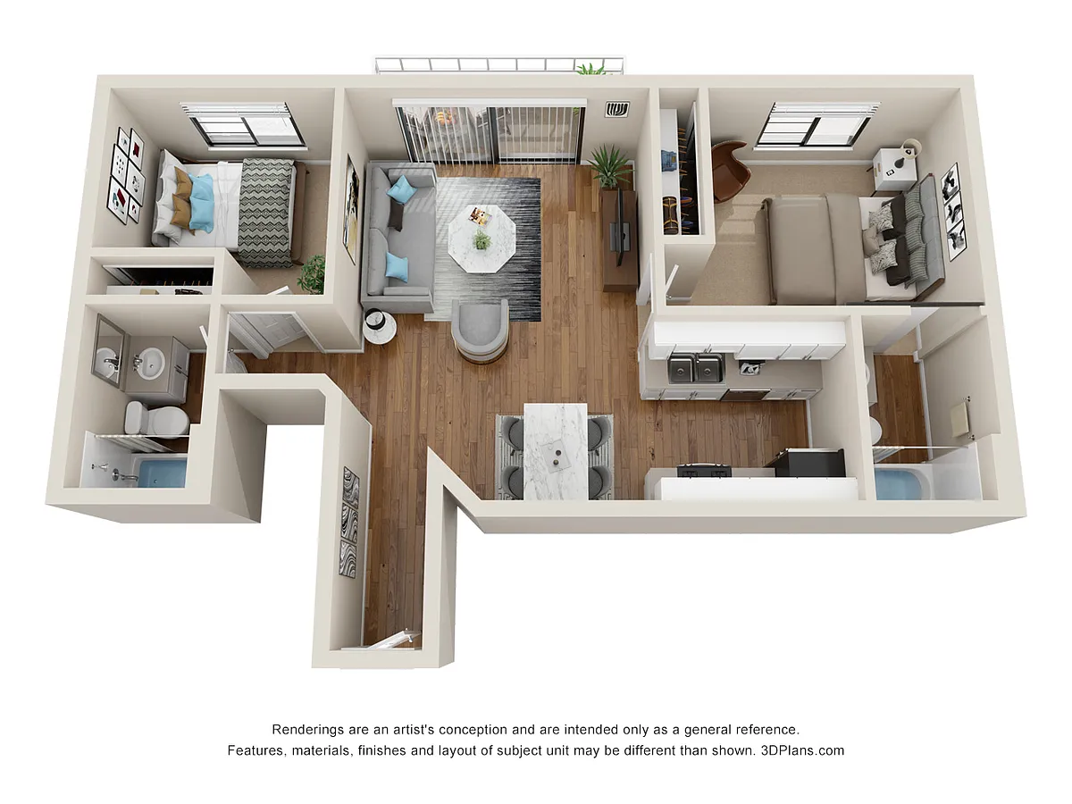 Floor plan Two Bedroom
