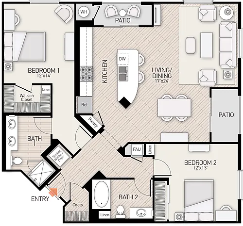 Floor plan Delrey - Plan 40