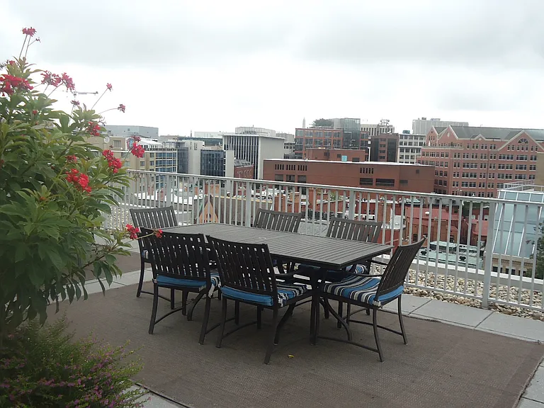 Roof Deck with Dining Tables