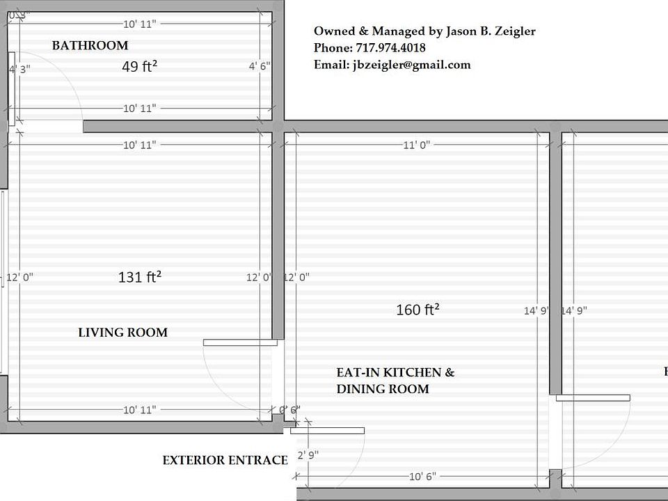 Rough sketch of the floor plan/layout.