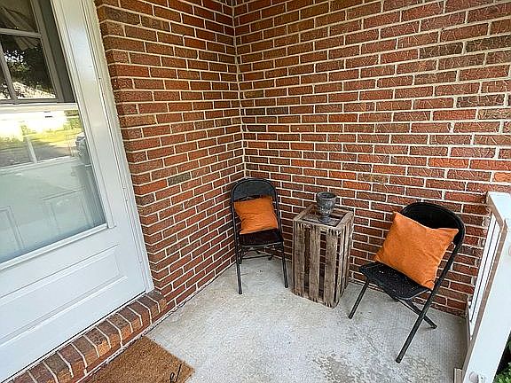 Porch with room for seating
