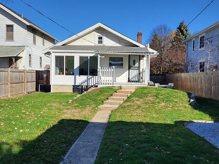 view from detached garage