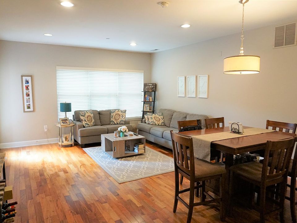 Open floor plan with living and dining room
