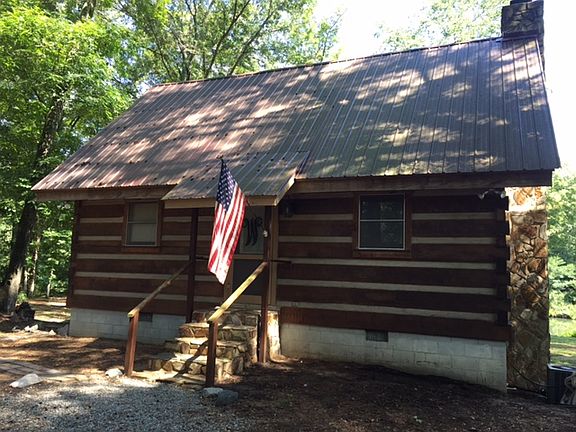 Exterior of cabin from road