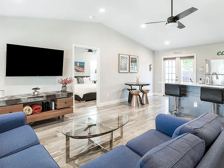 Open concept living room and kitchen