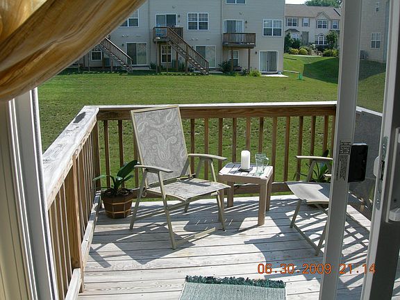 Sunny deck off kitchen.
