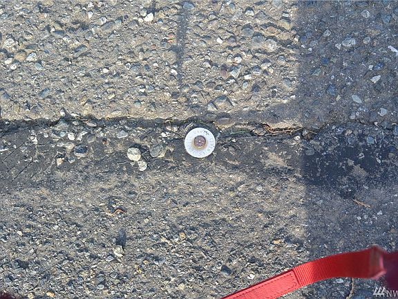Boundary Marker, south side of the property in the Road. South East corner of the property