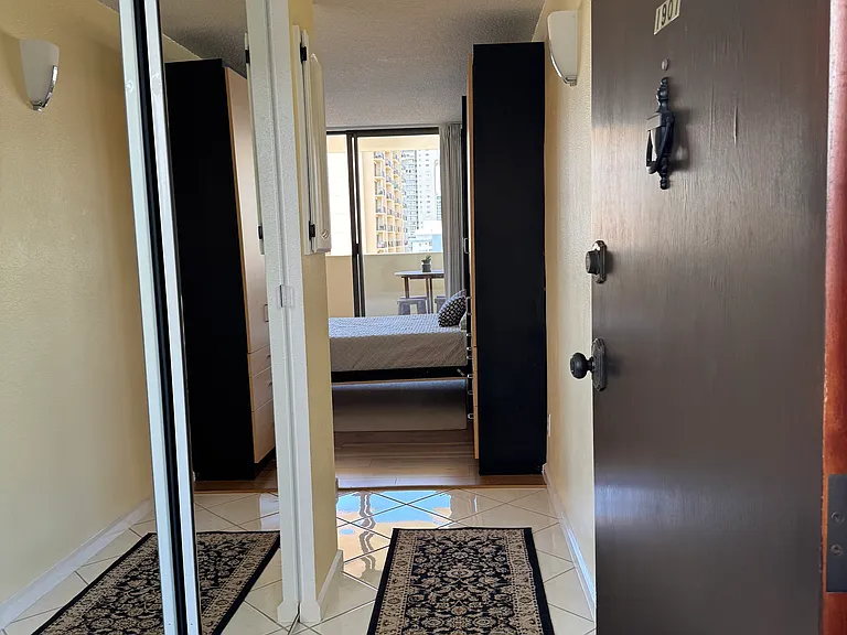 entrance, large closets