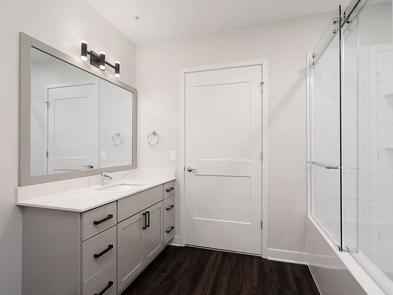 Select homes feature a free standing tub and shower.