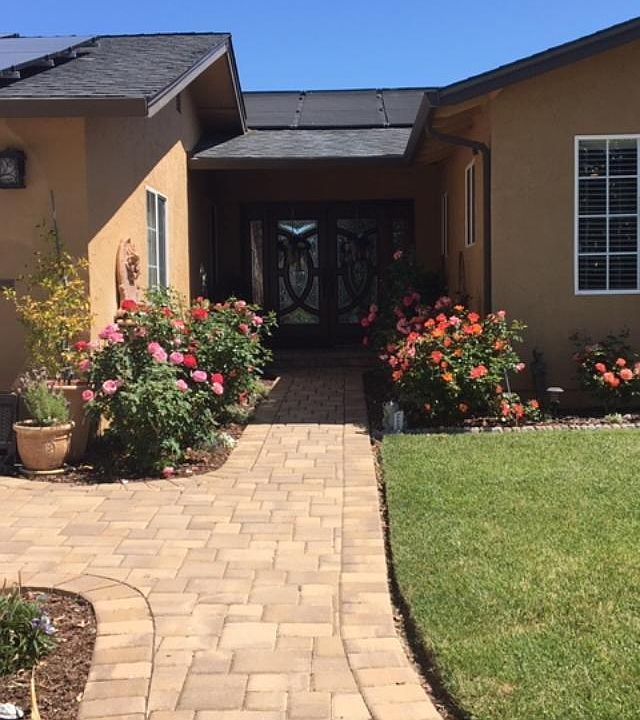 rose-pathed entrance