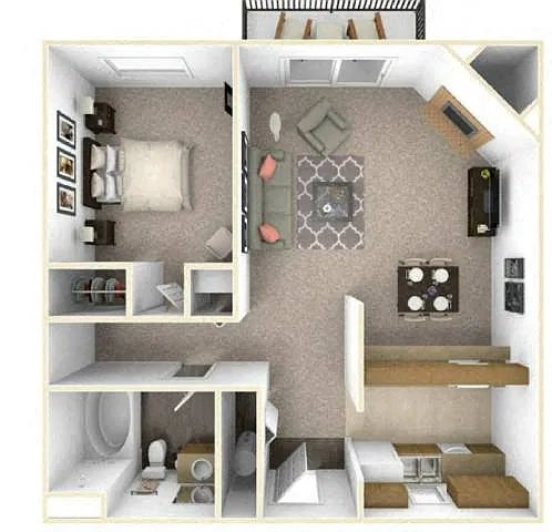 Floor plan 1x1 Classic