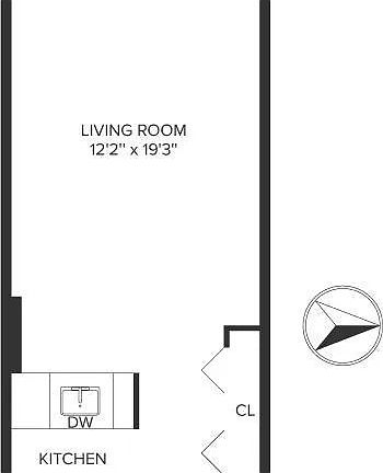 2nd image of 393 W 49th St APT 3P